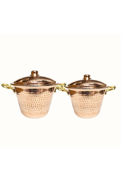 Zinnun 2/4 Person Copper Curtain Rice Pot Set - 2 Pieces