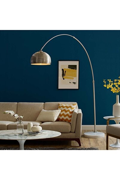 VİSENTE HOME Deve Boynu Modern Tasarım Krom Lambader