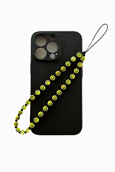 nftart.design Smiley Face Beaded Colorful Wrist Phone Strap