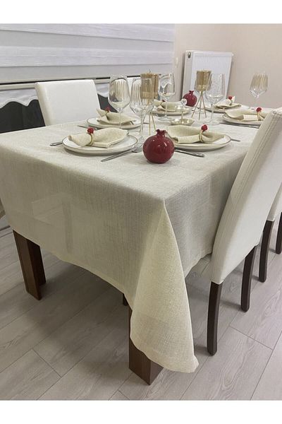 Zeren Home Τραπεζομάντιλο Λινό Look Glitter Λινό Χρυσό