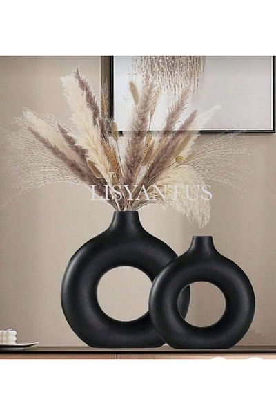 LİSYANTUS HOME Σετ ειδώλιο μποέμ με δαχτυλίδι και βάζο