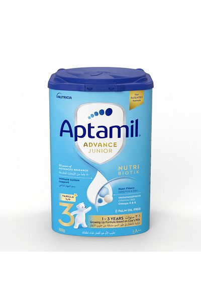 Aptamil Advance Junior 3 Milk Formula, Palm Oil Free, 1-3 Years 800g