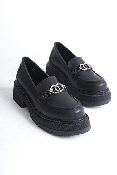 Buem Loafer natural elegant, cu model înalt și talpă luxoasă - pantofi Oxford confortabili cu cataramă