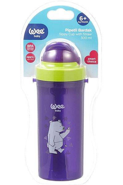 Wee Baby 300 ml Glass with Straw - Code 896
