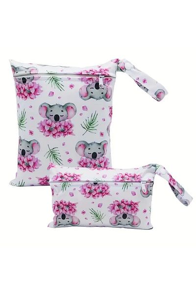 GlassySKY 2 Pieces Waterproof Baby Diapers and Clothing Storage Bag - School, Nursery, Pool, Travel