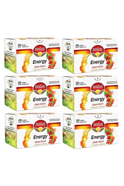 Doğuş Energy Cups Tea Bag - 6 Pieces of 20, Zinde Feel