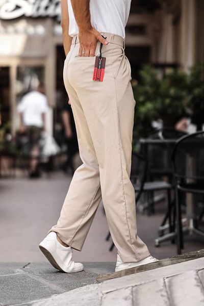 Gambocci Baggy Cut Men's Trousers - Pleated and Fabric Loose