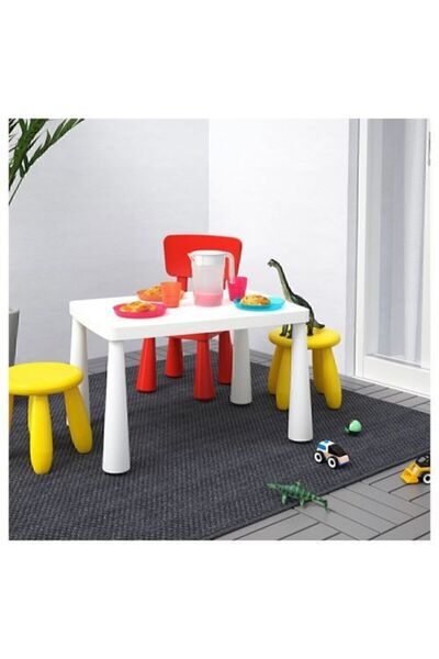 IKEA Mammut Çocuk Masası Beyaz ( 77cm X 55 Cm )