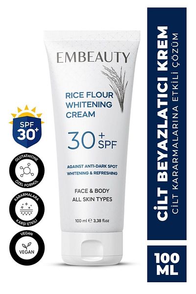 Embeauty 100 مل كريم تبييض وتفتيح العيوب - عامل حماية من الشمس 30