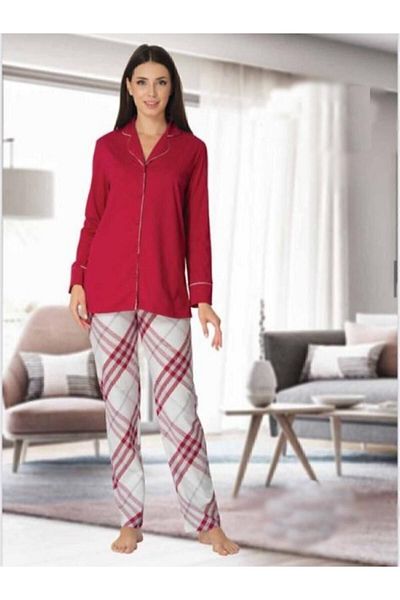 Effort Pijama Γυναικείο Σετ Πιτζάμες Effort 8072 Red
