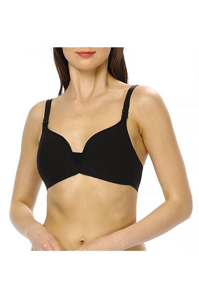 İmer Çamaşır Black Modal Covered Sponge Nursing Bra