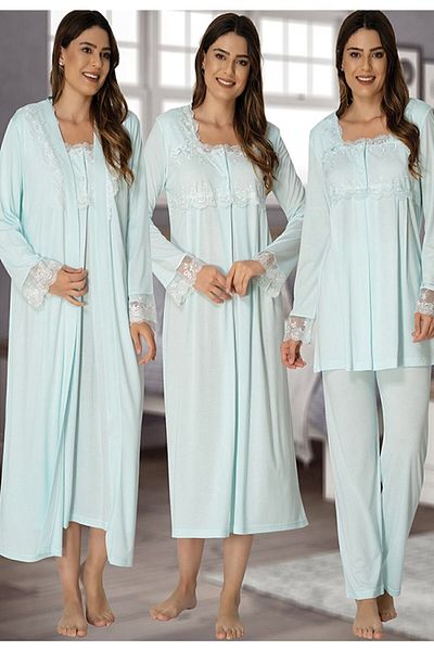 Effort Pijama Γυναικείο Πράσινο Σετ Μητρότητας Zerre Bebe