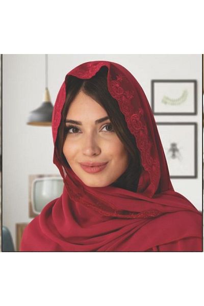 Effortt Women's Red Chiffon Maternity Shawl