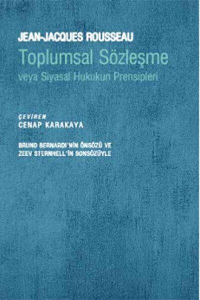 İletişim Yayınları Toplumsal Sözleşme veya Siyasal Hukukun Prensipleri