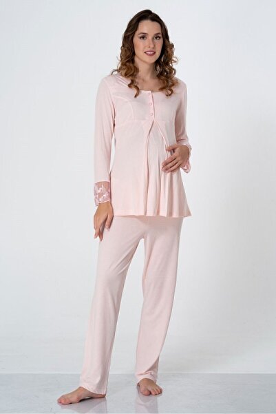 ByLohusa Βαμβακερό ύφασμα, άνετη εφαρμογή, σετ πιτζάμες εγκυμοσύνης και μητρό...