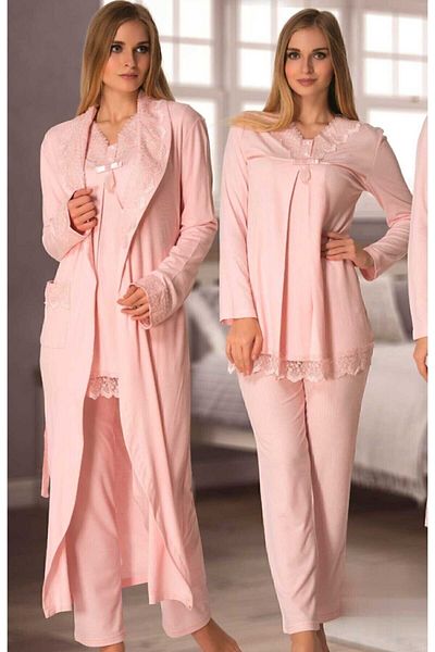 Effort Pijama Women's Pink Effortt 4036p Maternity Pregnant Set of 4
