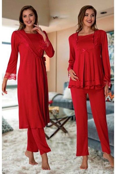 Effort Pijama Set pijamale roșii de maternitate pentru femei
