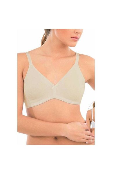 İmer Çamaşır Imer Cream Seamless Combed Cotton Bra 2237