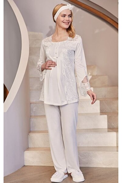 Şık Mecit 5015 Комплект пижама за бременни Prince Model