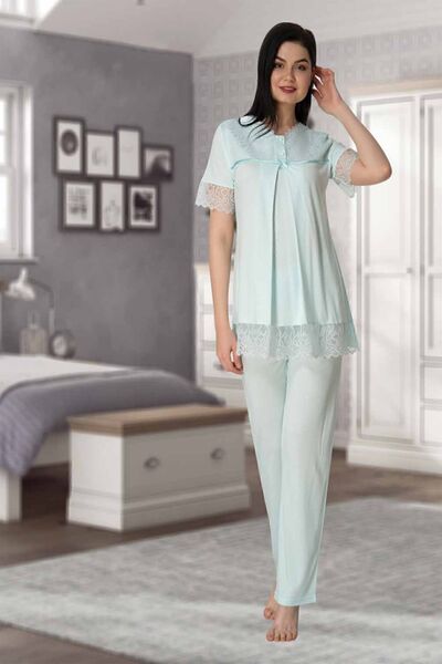 Effortt مجموعة Mayss Collections 5042 بيجامة للحوامل باللون الفيروزي