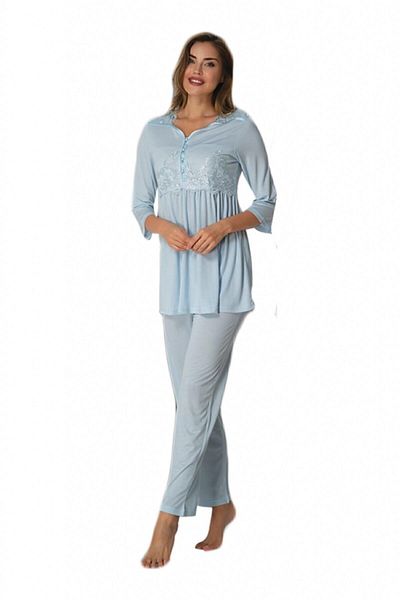 Effort Pijama Set pijamale de maternitate albastru pentru femei 3011