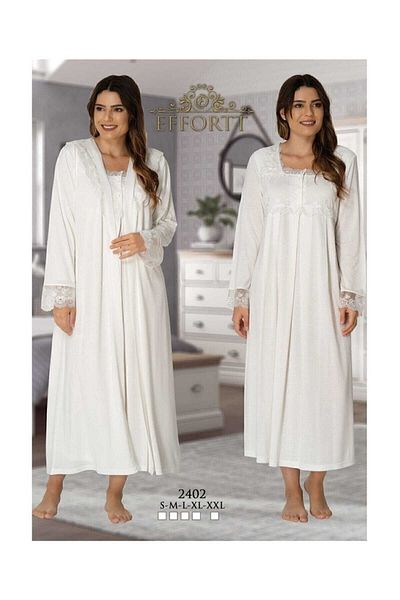 Effort Pijama ثوب نوم للحوامل بأكمام طويلة، إكرو