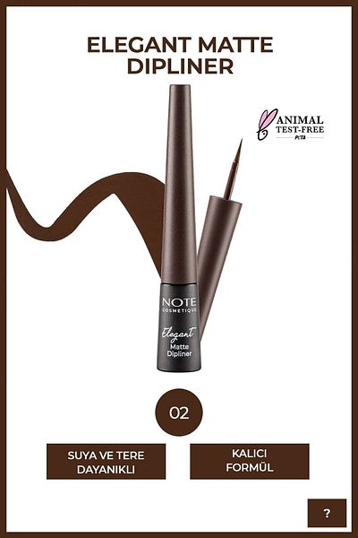 NOTE Waterproof Matte Dipliner - 02 Coffee Brown Brown