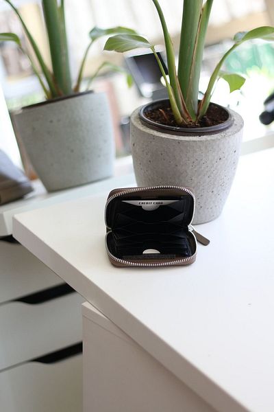 Moom Bag Γυναικεία θήκη για κάρτες από γνήσιο δέρμα Mink