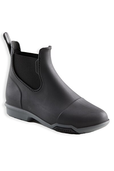 Decathlon Çocuk Binicilik Botu - Siyah / Gri - 100