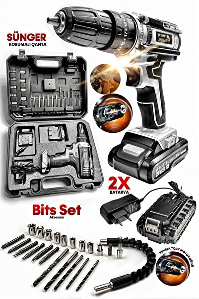 PROXTECH Pro Metal Şanzuman Darbeli Güçlendirilmiş Pil 99669PROX Çift Akülü V...