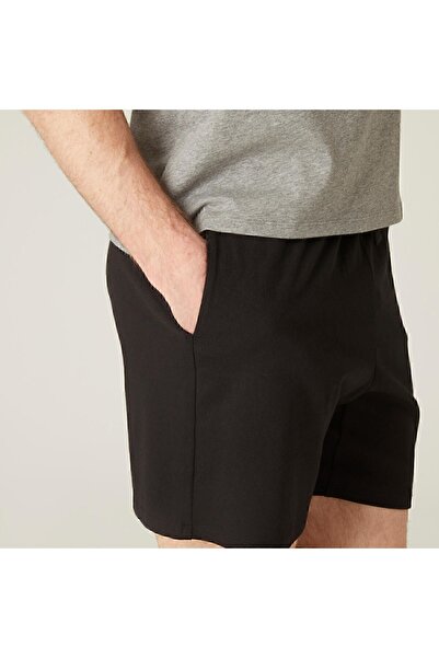 Decathlon Domyos Erkek Siyah Kısa Spor Şortu 100 - Fitness Hafif Antrenman