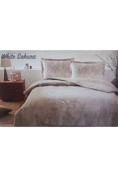 Özdilek طقم غطاء لحاف شتوي مزدوج مرن باللون البيج والبيج