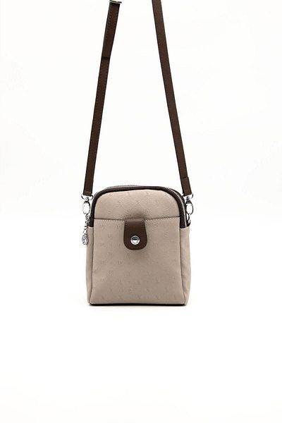 Silver Polo Geantă de damă Polo Mink de culoare maro argintiu - SP1157