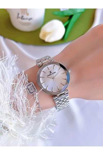 Daniel Klein Elite Series Steel Non-Tarnish Cord 30 m Water Resistant Women's Wristwatch + Bracelet