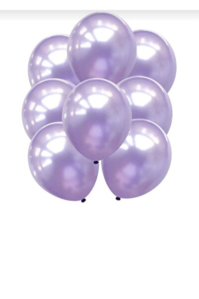 HBK Lila Metallic Balloon 10 Pieces Latex