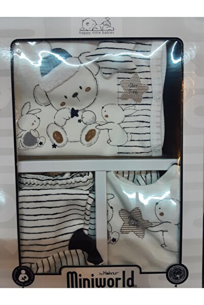 Miniworld Baby Boy Starry Decorated Teddy Bear 5 Piece Set