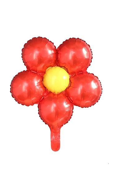 HKNYS Flower Foil Balloon Red-in-Gold Color -flower Balloon-40 Cm -birthday Party Wedding Engagement Balloon