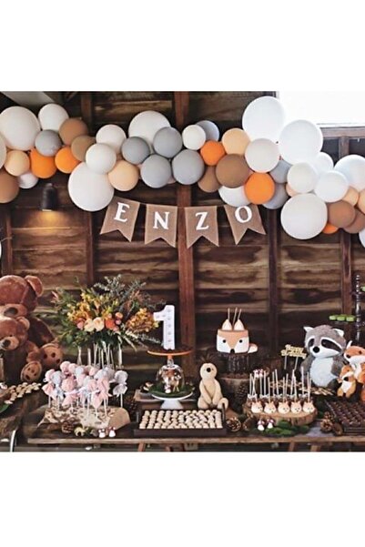 as balon Balon Süsleme Balonları Balon Zinciri Paketi Erkek 1 Yaş Doğum Günü ...