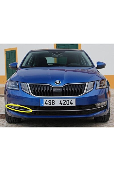 AFT Skoda Octavia Mk3 2017-2020 Ön Tampon Sağ Sis Farı Yanı Çerçevesi Krom Iz...