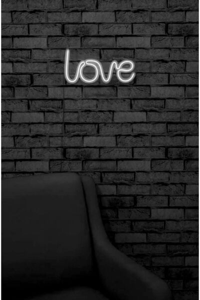 METADESİNG - Love - Neon Yazı Led Işık Dekoratif Duvar Aydınlatması Sihirli L...