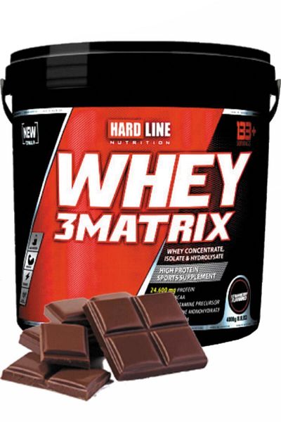 Hardline 4000 gr Whey 3matrix Chocolate Protein Powder