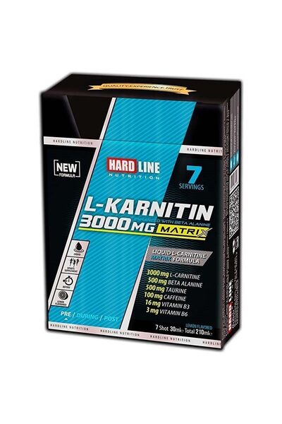 Hardline L-karnitin Matrix7 Ampul Limonlu 3000 mg