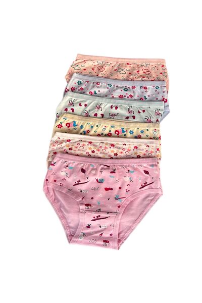 Dondeza 12'li Dondeza Pamuklu Penye Kız Çocuk Bikini Külot