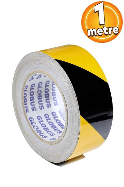 Badem10 Yellow-Black Reflective Highlighter Strip Tape - Vehicle, Auto, Truck Exterior Accessory (1 MT)