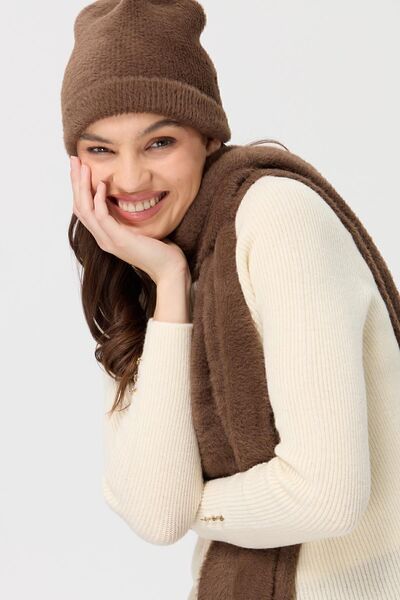 Desen Triko Women's Knitwear Aphrodite Beret Brown