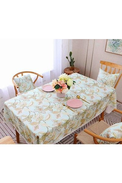 Selin 140X180 cm Care Free Wipeable Fabric Table Cloth