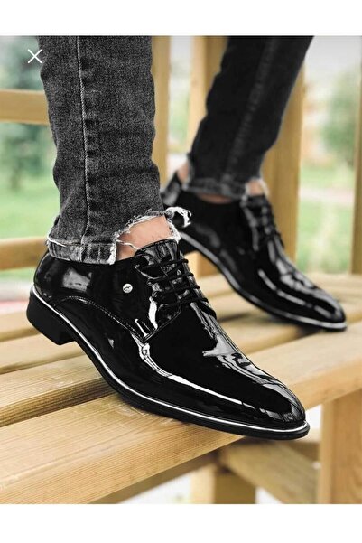 By Oxford Pantofi clasici pentru bărbați negri