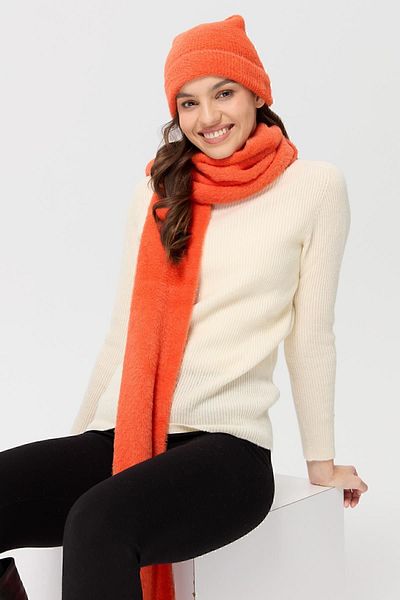 Desen Triko Women's Knitwear Aphrodite Scarf Orange