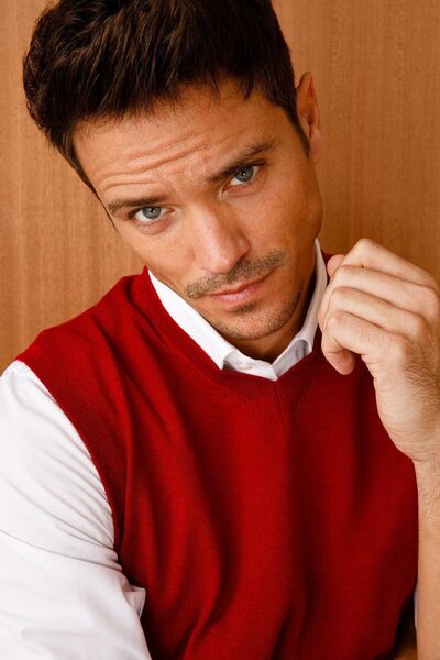 Desen Triko Men's Red Sweater