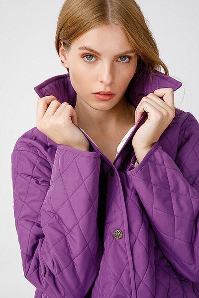 Desen Triko Women's Quilted Araki Jacket 1-6 Purple